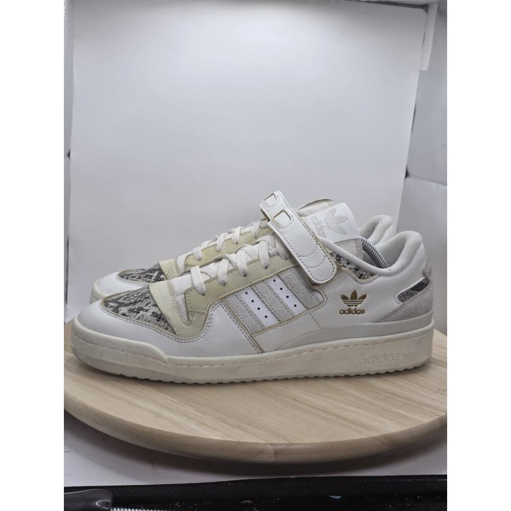 adidas White and Gold Athletic Shoes